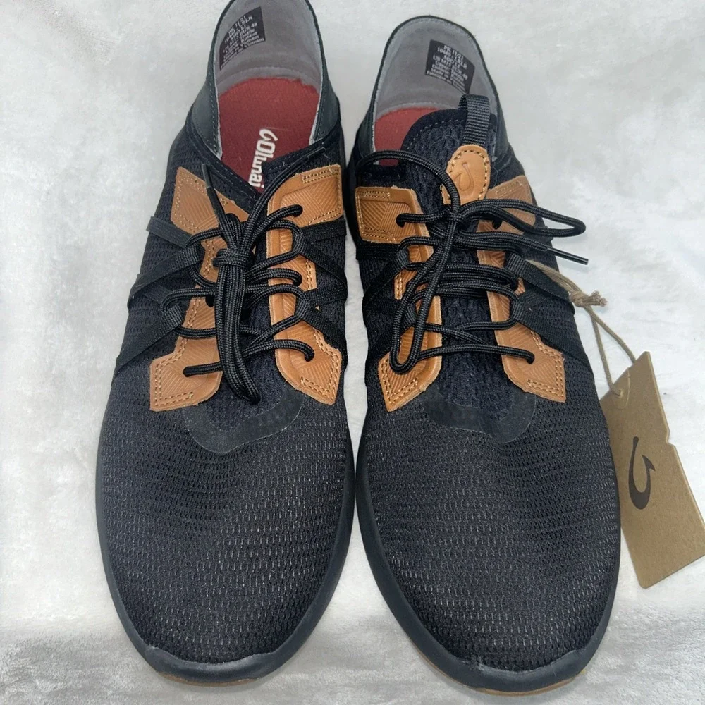 OLUKAI Mio Li Men's Athletic‎ Lace Up 2 in 1 Slide and Shoe Lava Rock- Size 15